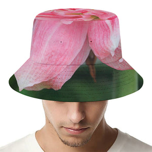 Pink Amaryllis Print Bucket Hat