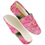 Pink Amaryllis Print Casual Shoes