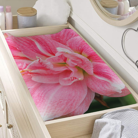Pink Amaryllis Print Changing Pad Cover