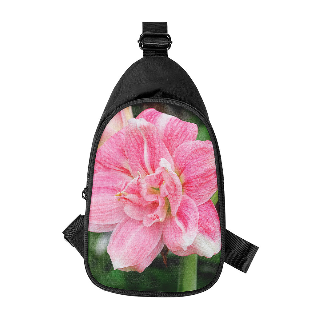 Pink Amaryllis Print Chest Bag