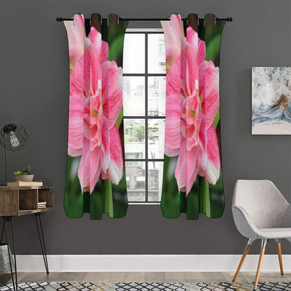 Pink Amaryllis Print Curtain