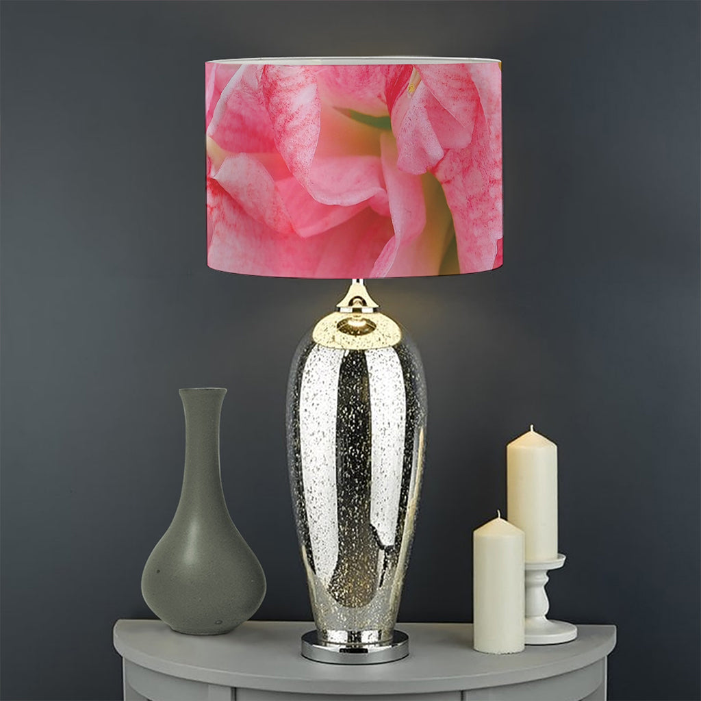 Pink Amaryllis Print Drum Lamp Shade