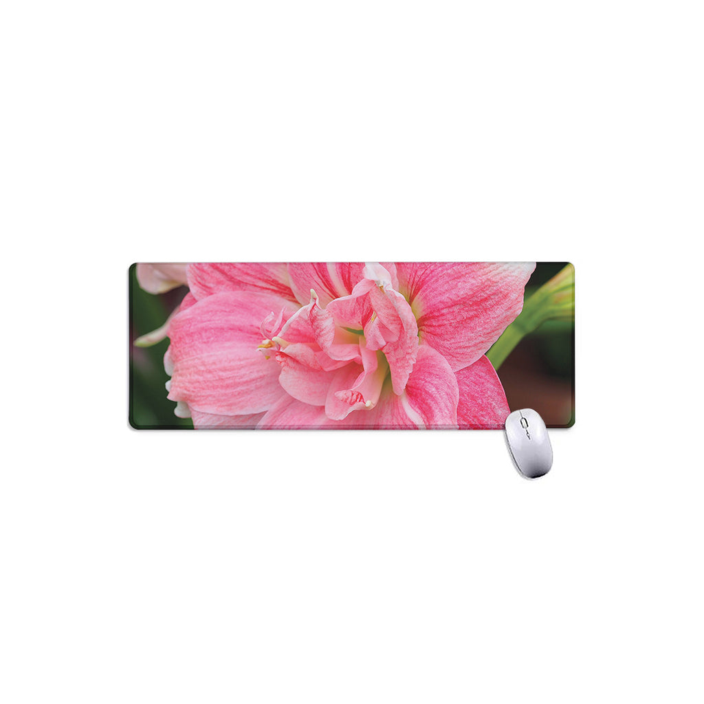 Pink Amaryllis Print Extended Mouse Pad