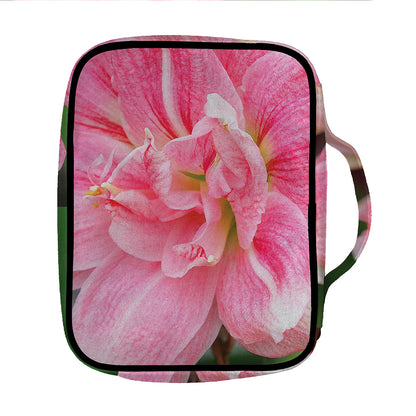 Pink Amaryllis Print Front Pocket Bible Bag