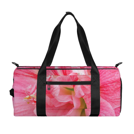 Pink Amaryllis Print Gym Bag