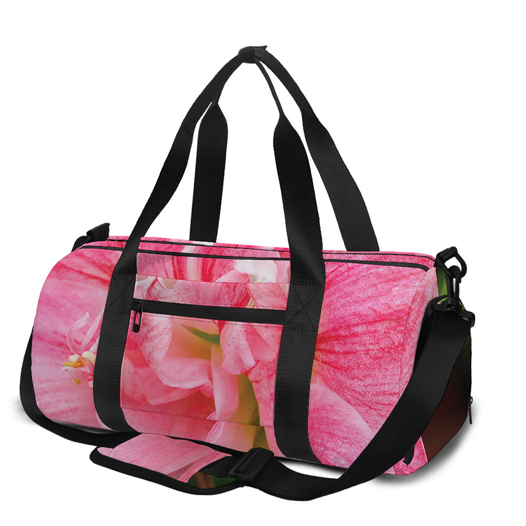 Pink Amaryllis Print Gym Bag