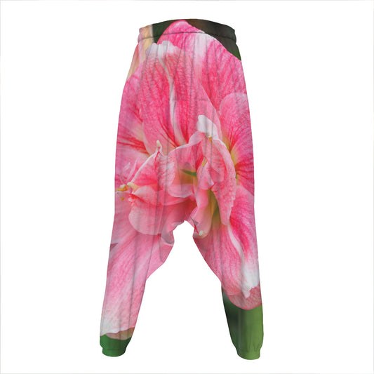 Pink Amaryllis Print Hammer Pants