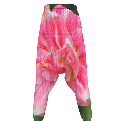 Pink Amaryllis Print Hammer Pants