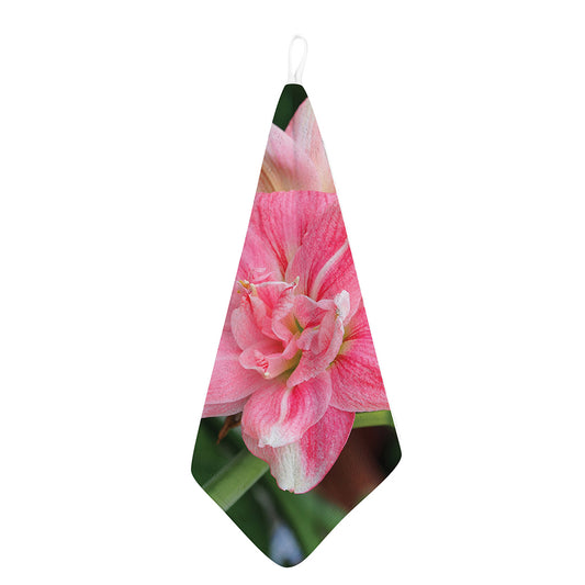 Pink Amaryllis Print Hand Towel