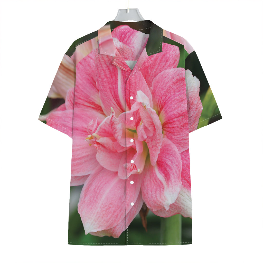 Pink Amaryllis Print Hawaiian Shirt