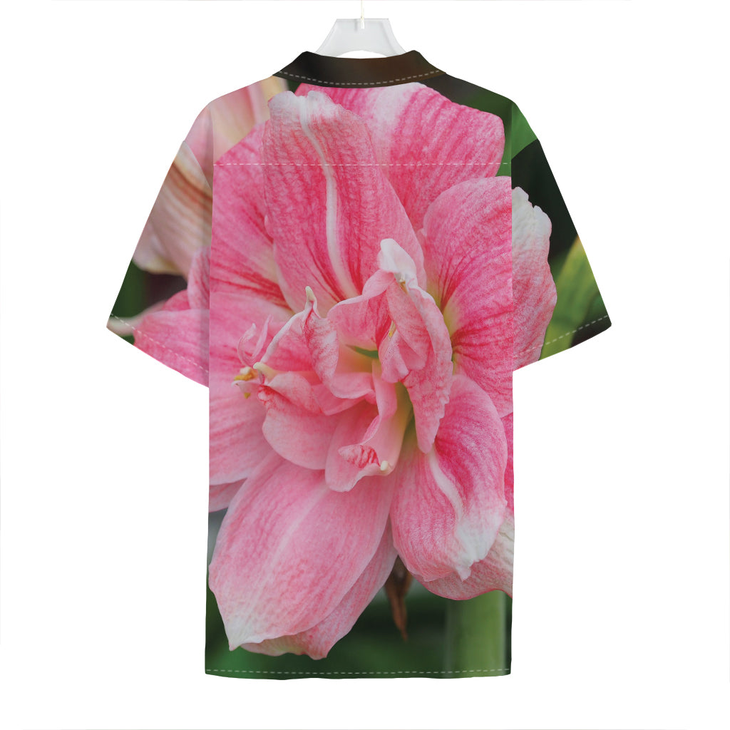 Pink Amaryllis Print Hawaiian Shirt