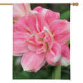 Pink Amaryllis Print House Flag