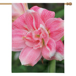 Pink Amaryllis Print House Flag