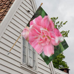 Pink Amaryllis Print House Flag