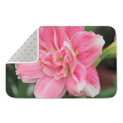 Pink Amaryllis Print Indoor Door Mat