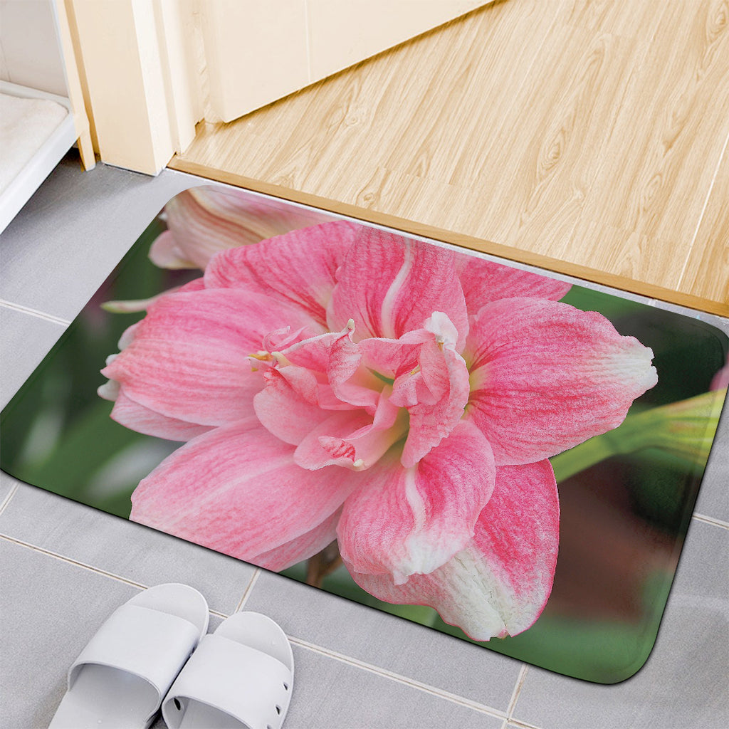 Pink Amaryllis Print Indoor Door Mat