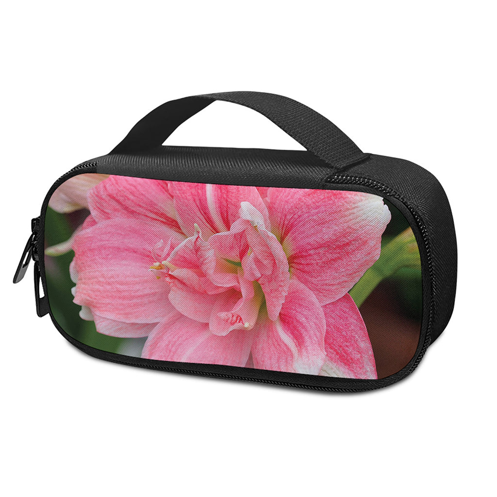 Pink Amaryllis Print Insulin Cooler Travel Case