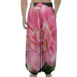 Pink Amaryllis Print Lantern Pants