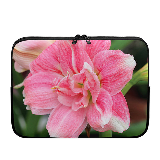 Pink Amaryllis Print Laptop Sleeve