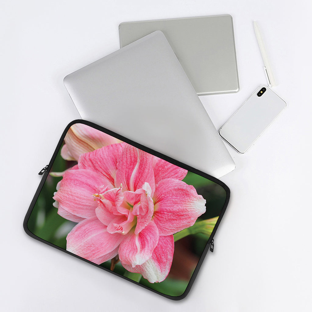 Pink Amaryllis Print Laptop Sleeve