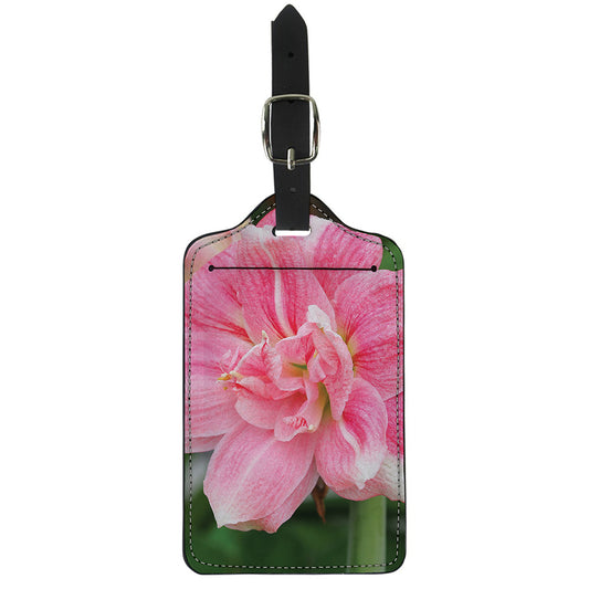 Pink Amaryllis Print Luggage Tag