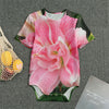 Pink Amaryllis Print Men's Bodysuit