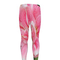 Pink Amaryllis Print Men's Leggings