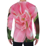 Pink Amaryllis Print Men's Long Sleeve T-Shirt