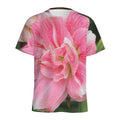 Pink Amaryllis Print Men's Athletic T-Shirt