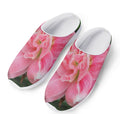 Pink Amaryllis Print Mesh Casual Shoes