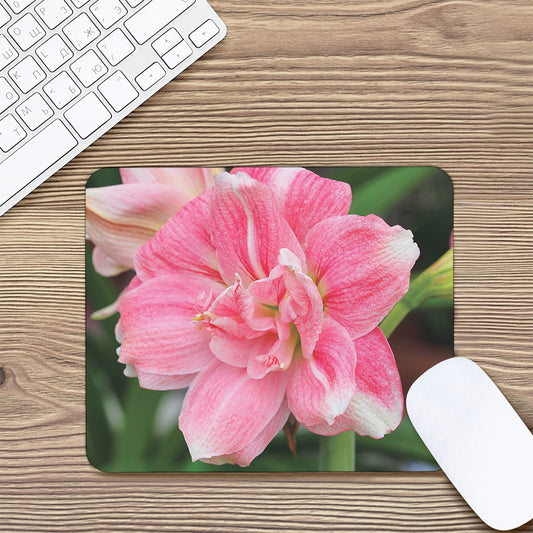 Pink Amaryllis Print Mouse Pad