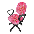 Pink Amaryllis Print Office Chair Cover