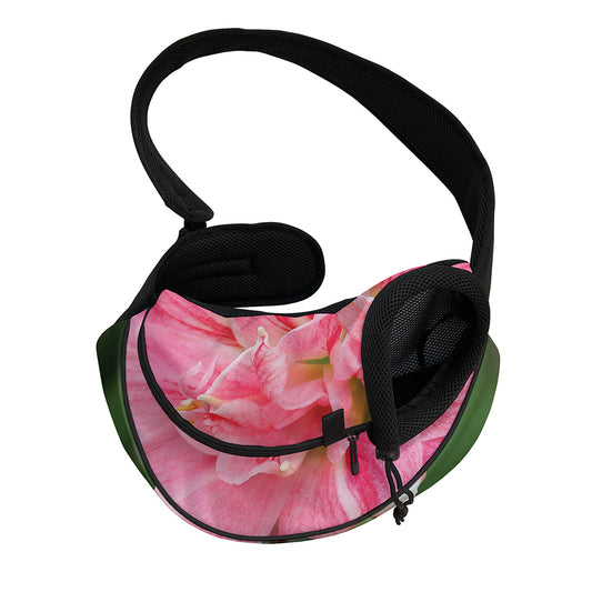 Pink Amaryllis Print Pet Sling Carrier