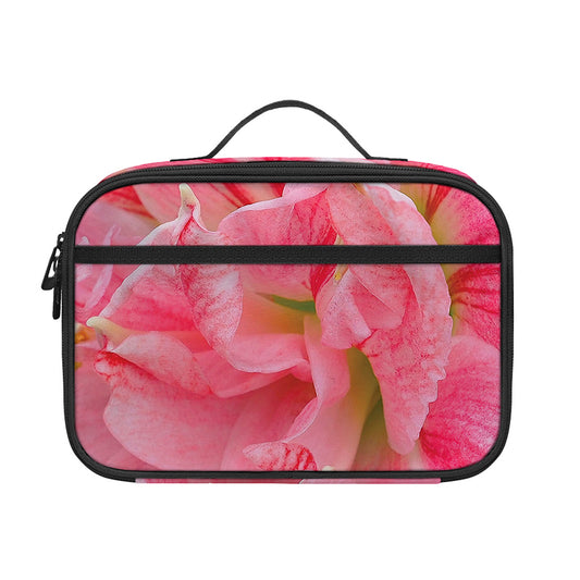 Pink Amaryllis Print Portable Lunch Bag