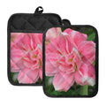 Pink Amaryllis Print Pot Holders With Pocket