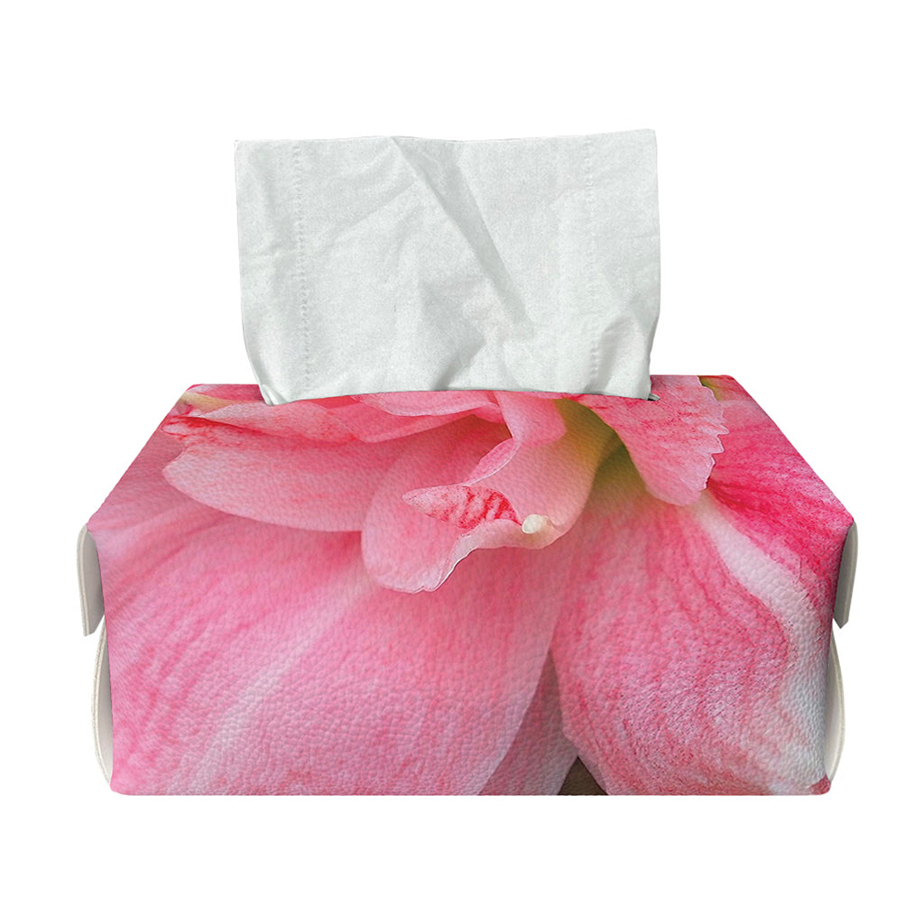 Pink Amaryllis Print Rectangle Tissue Box Cover