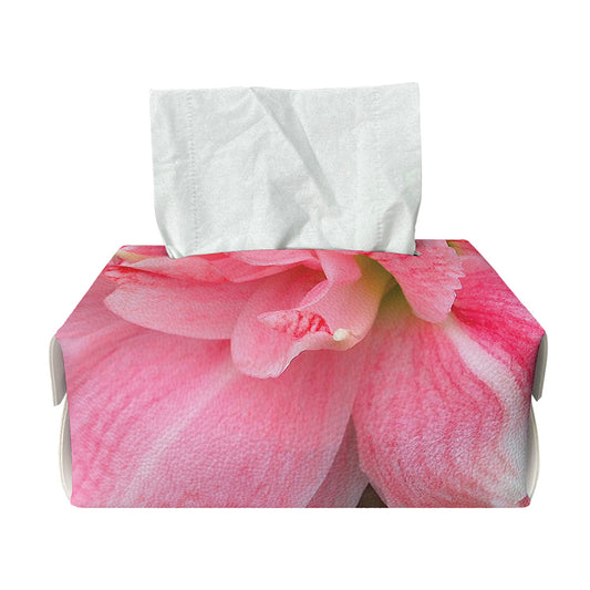 Pink Amaryllis Print Rectangle Tissue Box Cover