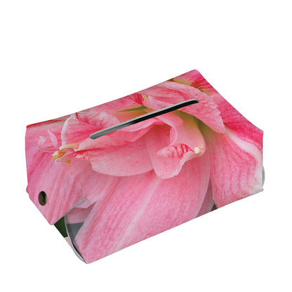 Pink Amaryllis Print Rectangle Tissue Box Cover