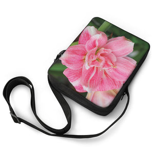 Pink Amaryllis Print Rectangular Crossbody Bag