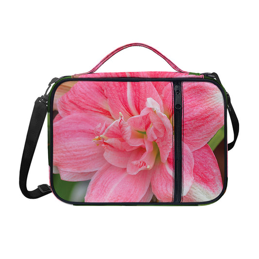 Pink Amaryllis Print Shoulder Strap Bible Bag