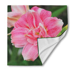 Pink Amaryllis Print Silk Bandana