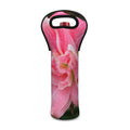 Pink Amaryllis Print Single Neoprene Wine Tote