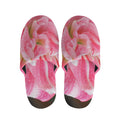 Pink Amaryllis Print Slippers