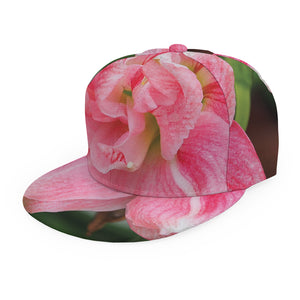 Pink Amaryllis Print Snapback Cap