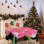 Pink Amaryllis Print Tablecloth
