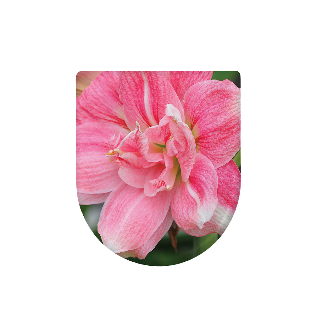 Pink Amaryllis Print Toilet Lid Cover