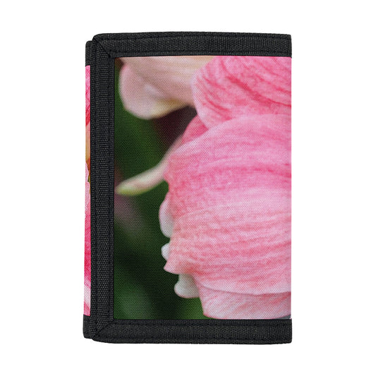 Pink Amaryllis Print Trifold Wallet
