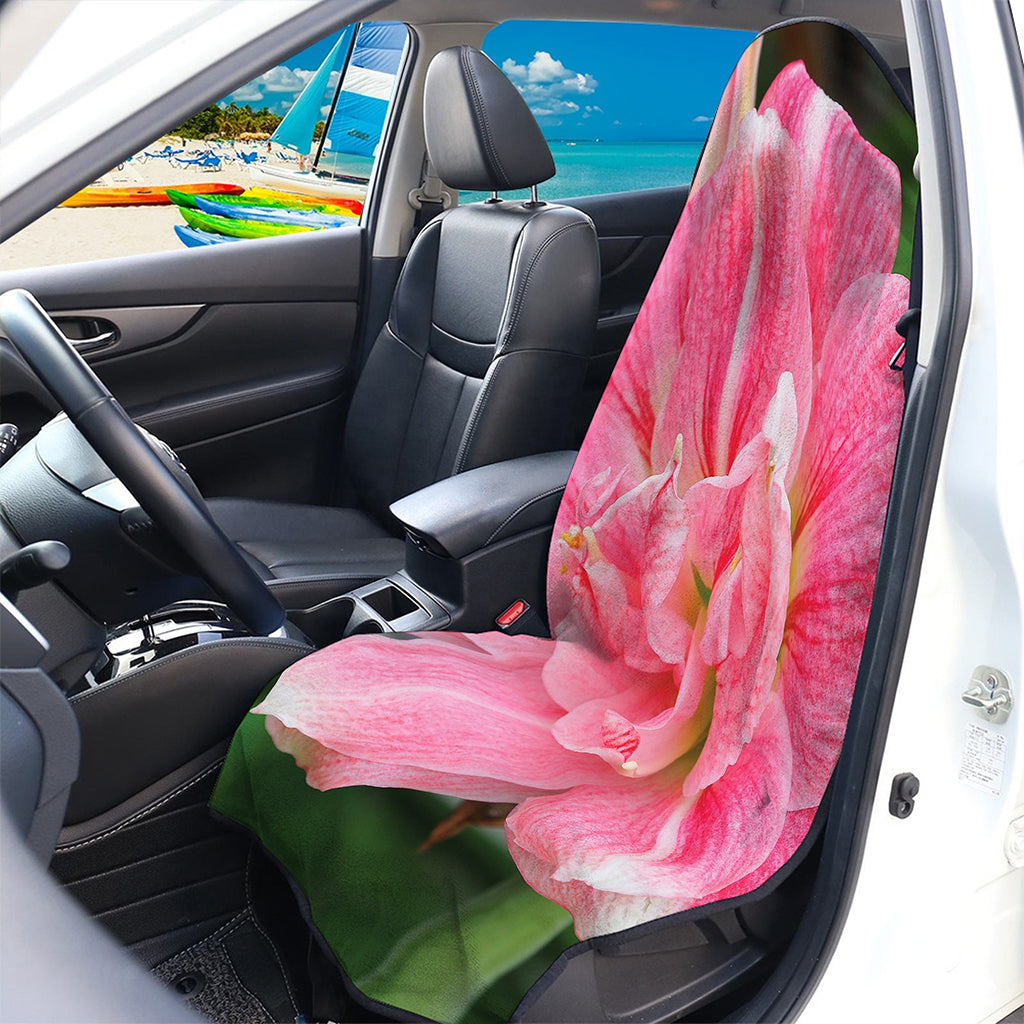 Pink Amaryllis Print Waterproof Car Seat Cover