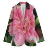 Pink Amaryllis Print Women's Blazer