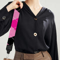 Pink And Black Argyle Pattern Print Bag Strap